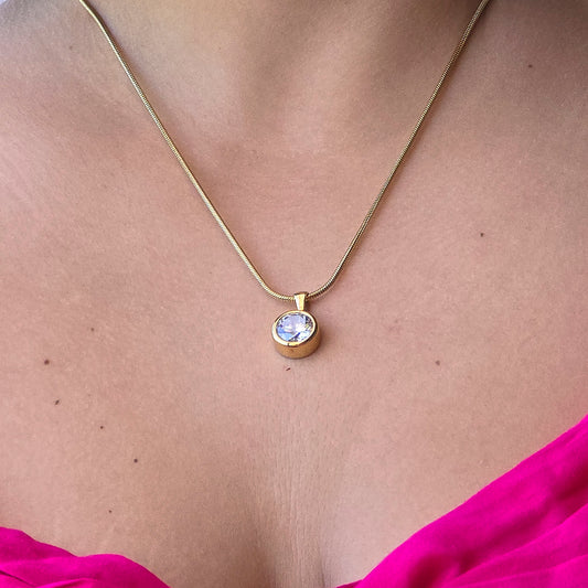 Sparkle Luna Pendant Necklace + Gift Ring (total value €874)